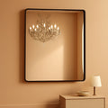 48X32 Inch Matte Black AntiRust Tempered Glass Mirror